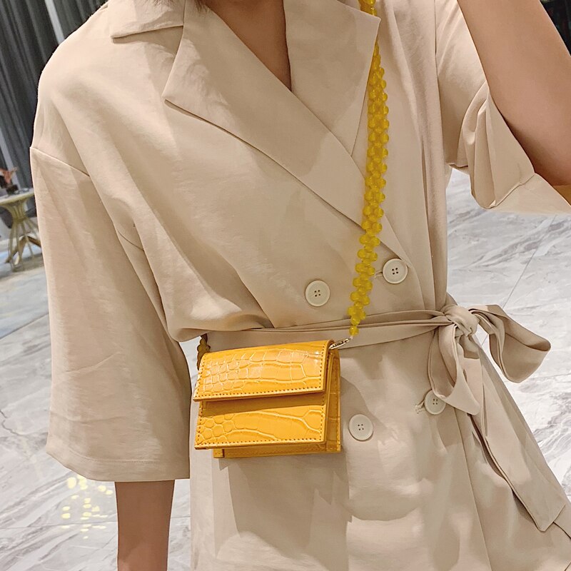 Mini pierre rabat petit sac carré été en cuir PU femmes sac à main perlé épaule sac à bandoulière