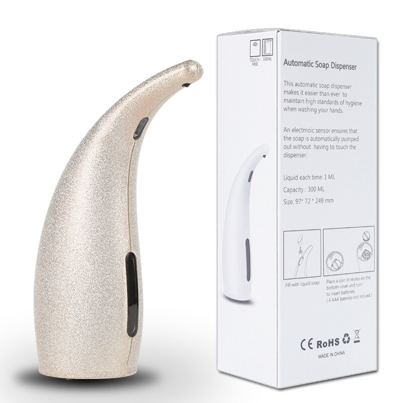 Distributeur automatique de désinfectant pour les mains, Gel à capteur sans contact, distributeur de mousse de savon liquide pour salle de bains et cuisine: 300ml-Drip20