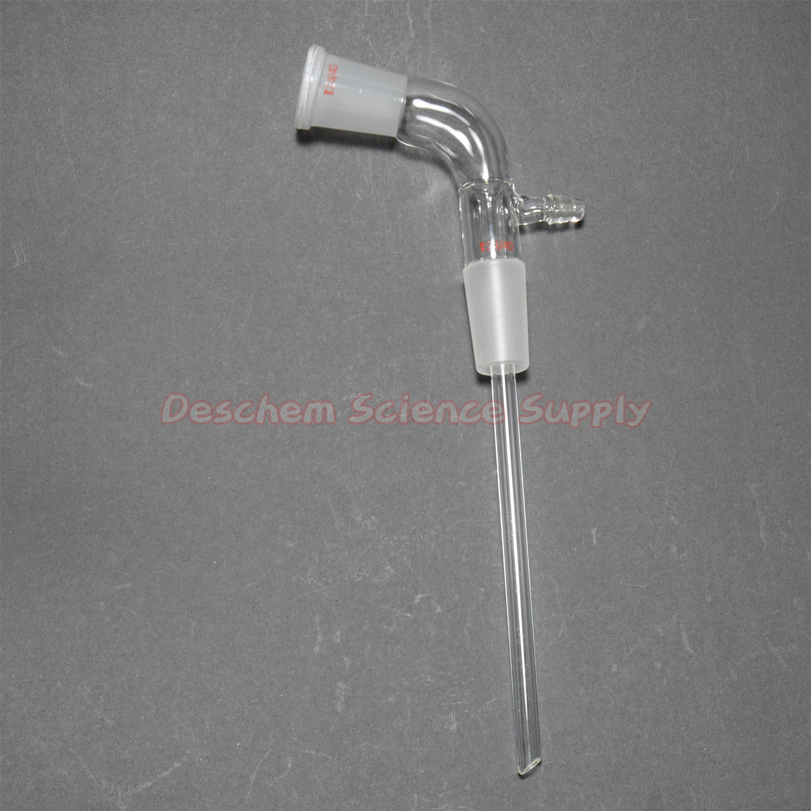 24/40,Glass Vacuum Take-off Adapter With 150mm Length Steam Tube,Lab Glassware
