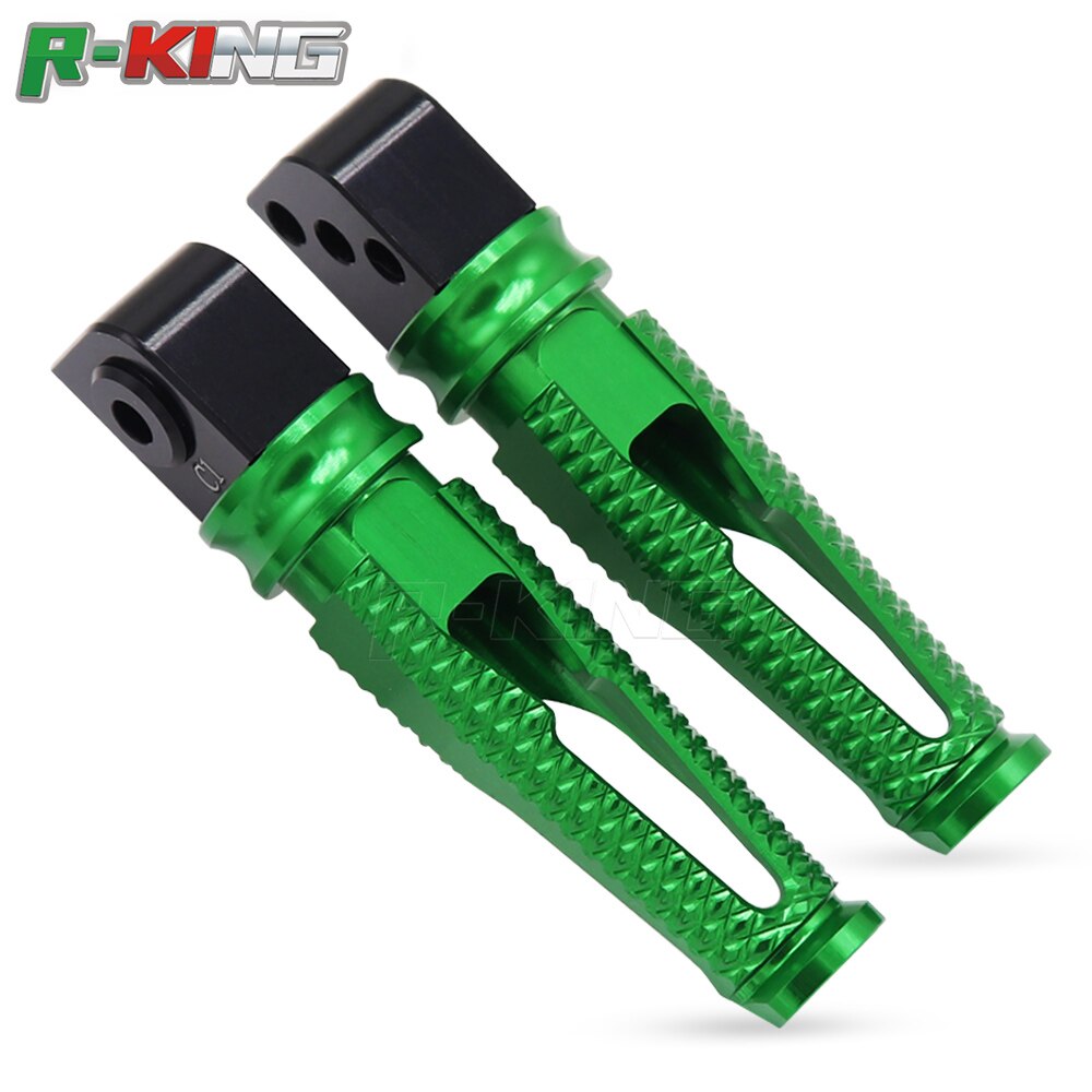 de la motocicleta estribos traseros Placa de pie clavijas para Kawasaki Z800 Z900 Z1000 ZX10R ZX6R/Ninja636 ZX9R ZX-14R/ZZR1400 ER6N/ER6F: Verde