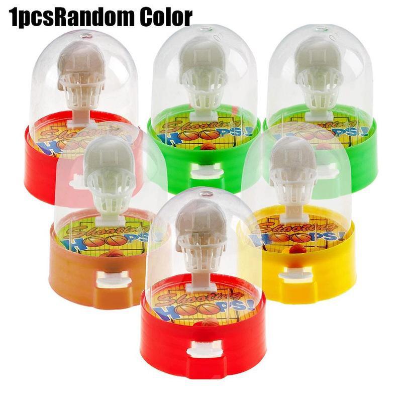 1pcs Mini Fingers Basketball Shooting Desktop Toy Kids Parent-child Interactive Party Game Shoot Basketball Machine Random Color: Default Title