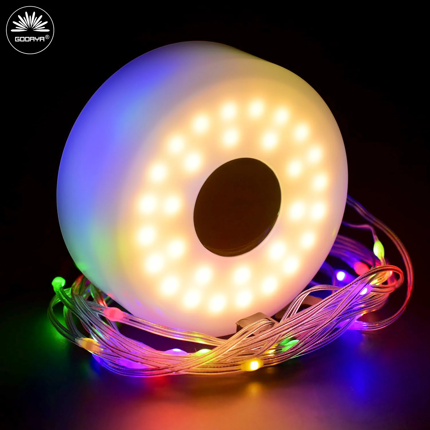 Guirnalda de luces para acampar 2 en 1, guirnalda de luces portátil impermeable para exteriores con modos de iluminación, luces USB para acampar para senderismo: 9 W