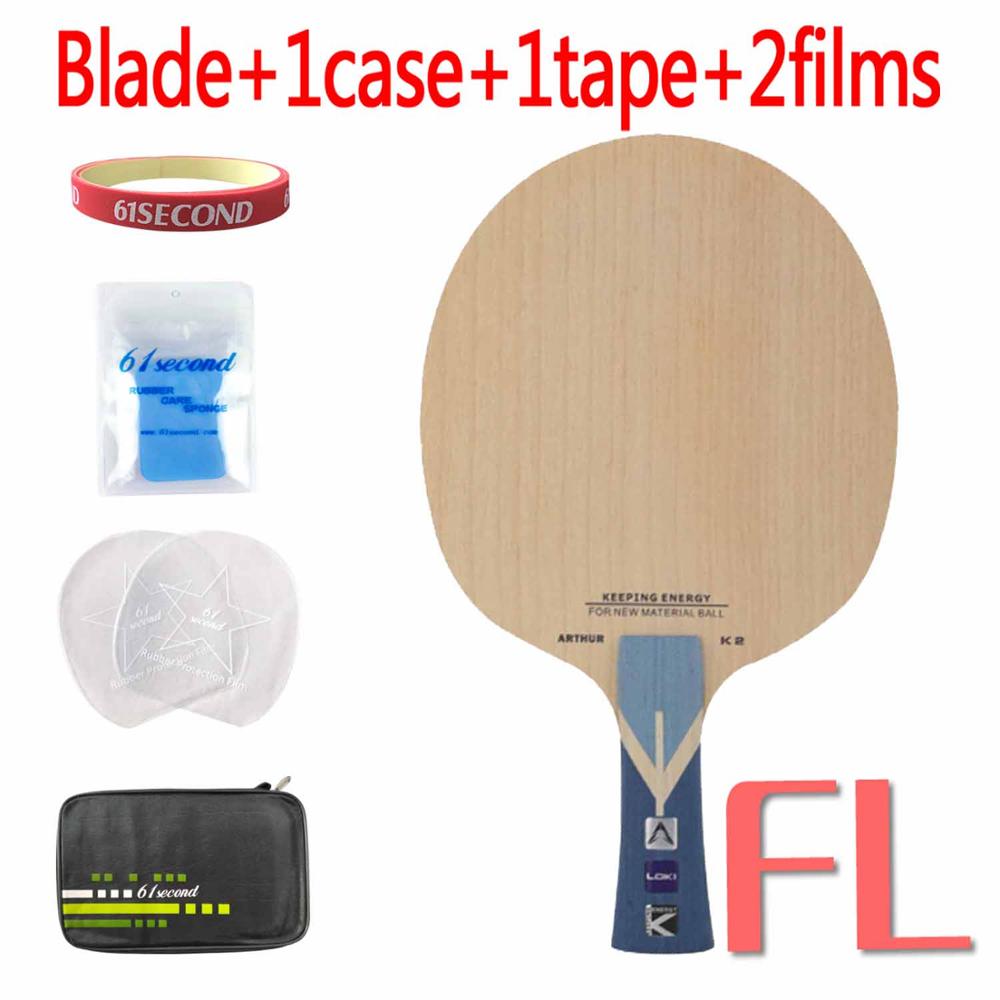 LOKI Arthur K2 Advanced Table Tennis Blade 5 Ply Limba Wood Ping Pong Paddle Fast Attack Table Tennis Racket: FL with FM case