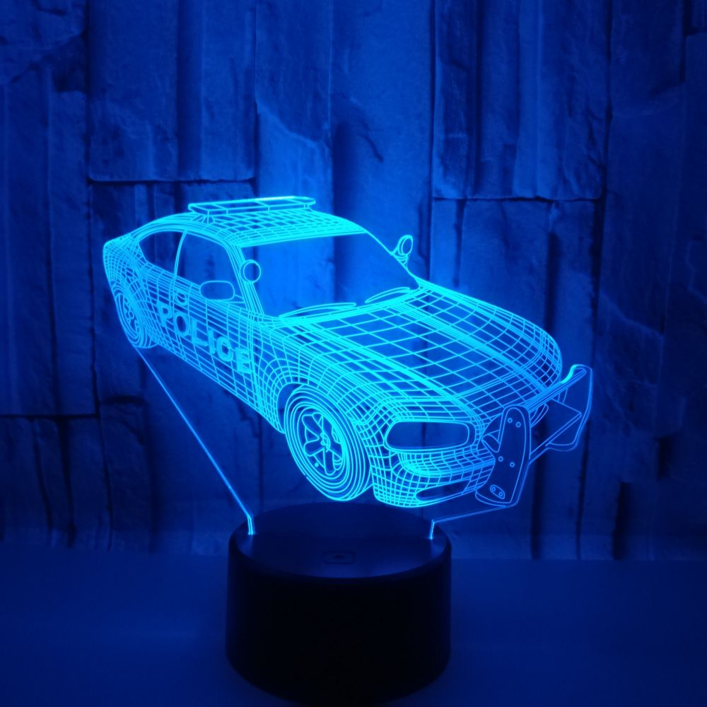 Auto Model 3D Led Lamp Verlichting Slaapkamer Usb Slaap