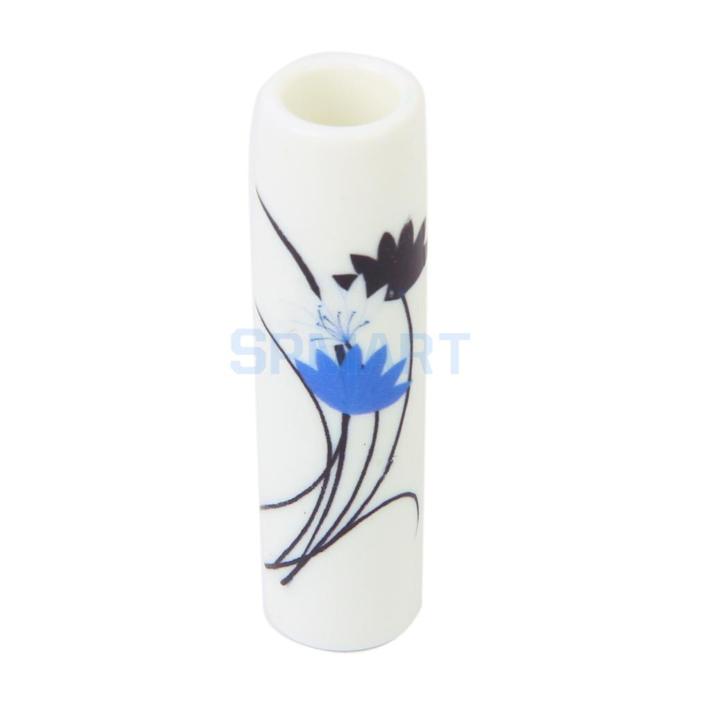 3pcs Doll House Miniature Plastic Flower Vase with Blue Painted Floral