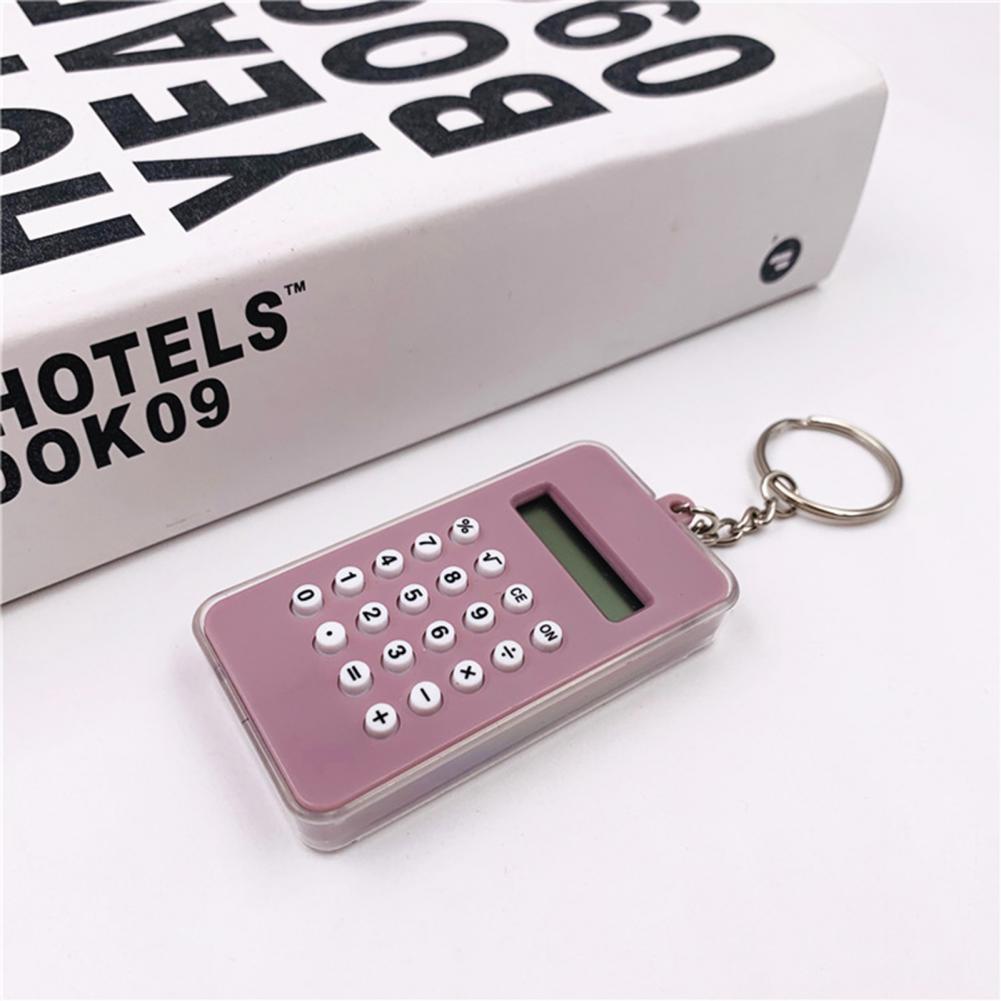 Mini Digital Calculator Kids Electronic Calculator with Keyring ABS Digital Display Pocket Calculator calculadora калькулятор