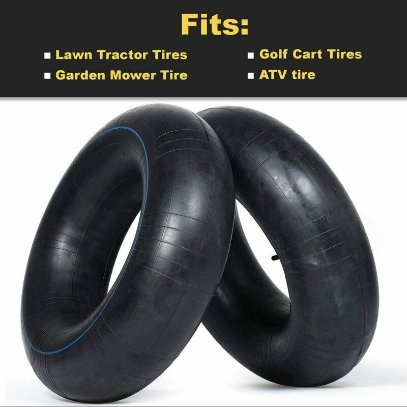 2 Pcs 20x8.00-8inch To 20x10.00-8inch Universal Inner Tubes W/ TR13 Straight Valve Stem for Lawn Mowers Tractors Golf