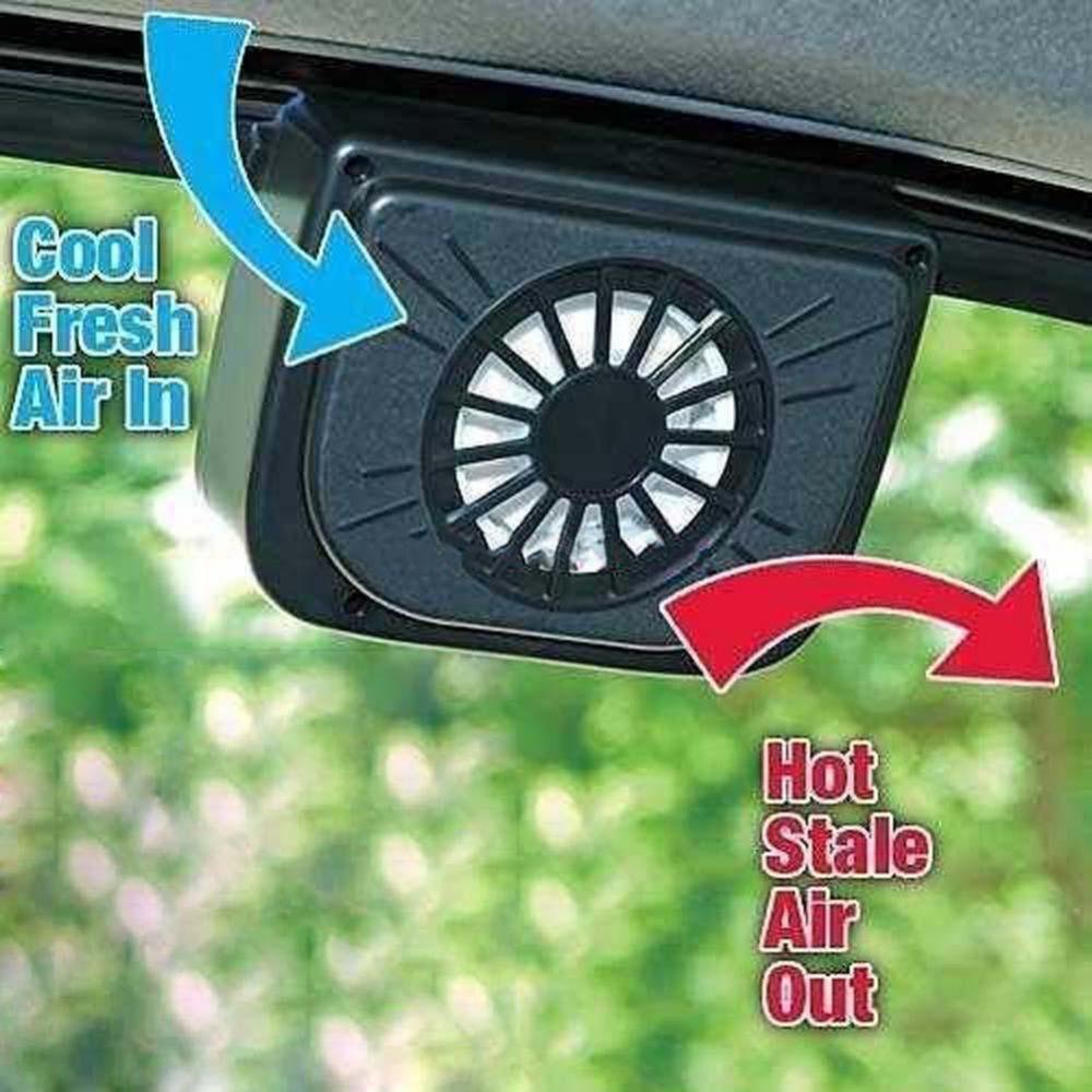 Solar Powered Car Window Air Vent Fan Energy Saving Auto Cooling Ventilator