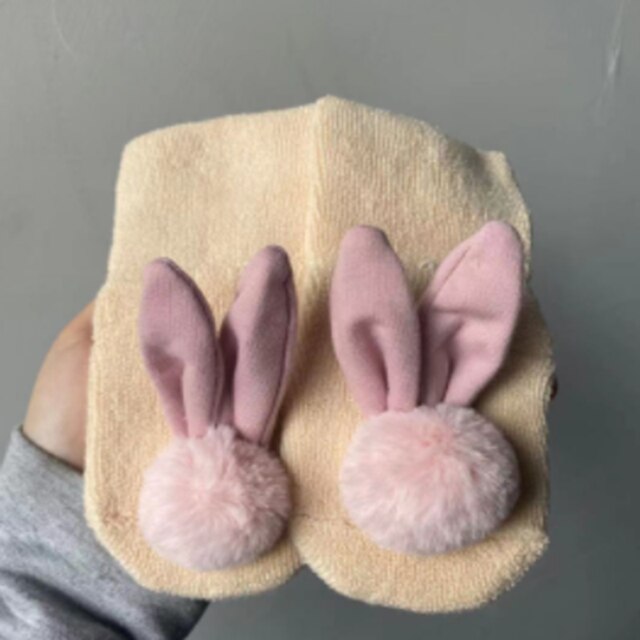 Chaussettes antidérapantes pour bébé fille, mignonnes, à semelle en caoutchouc, avec nœud d'oreille de lapin, princesse, d'anniversaire pour -né: C6 / S for 6-18 month