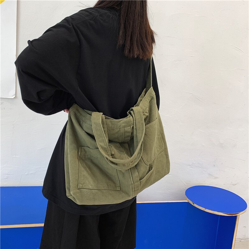 Women Bag Shoulder Bag Messenger Bag Teenager Girls Women&#39;s Canvas Teenage Large Bag Teen Bag Purse Crossbody Handbag