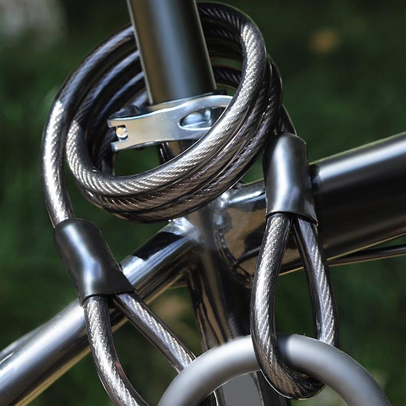 Anti-Theft Cable with Looped Ends Anti-Theft Security Cable Double Loop End Lightweight Sturdy Bikes Lock Cable for Bicycles