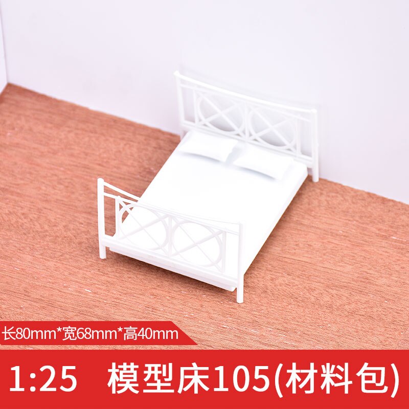 2pcs 1/20 1/25 1/30 scale Dollhouse Letto Modello Mini Mobili In Miniatura FAI DA TE Sabbia Modello Da Tavolo Materiale da costruzione: 80x68x40mm