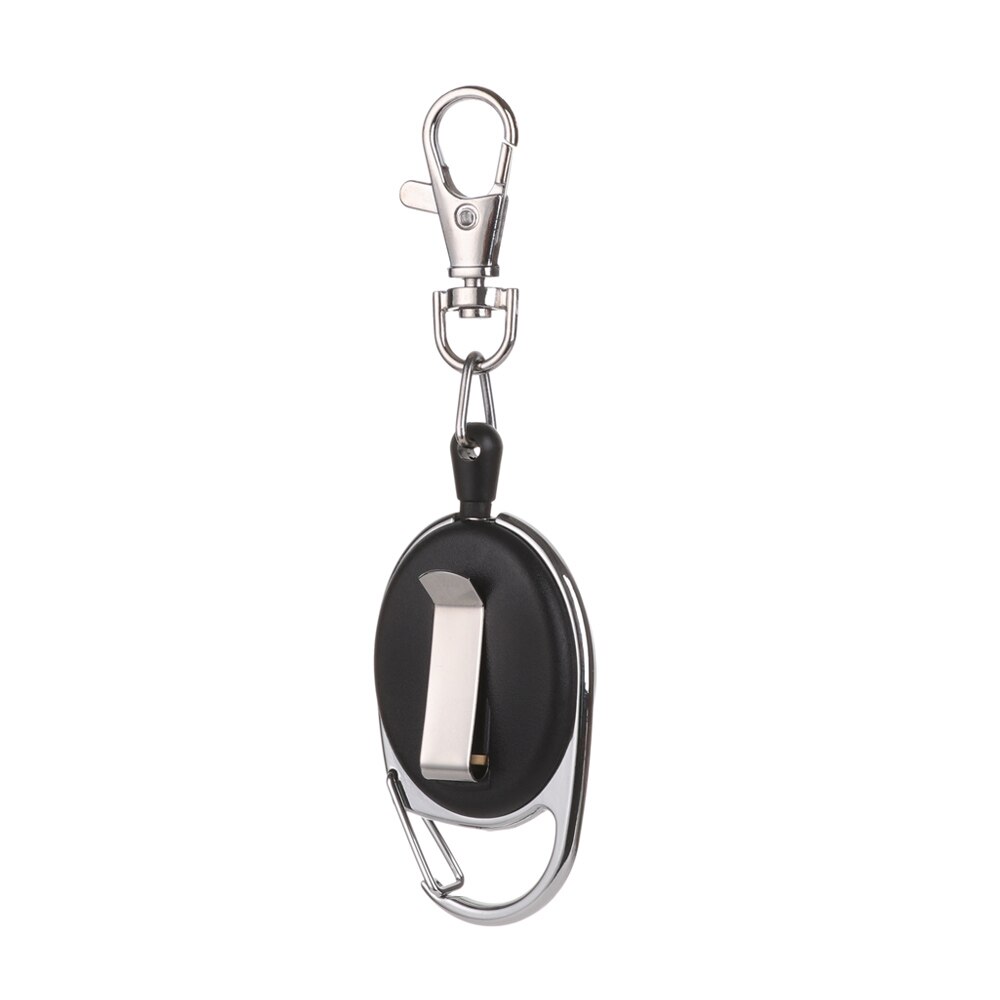 1 Pc Intrekbare Reel Clip Badge Houder Id Card Key Ring Carabine Duurzaam Portable Rvs Riemclip: 1PC