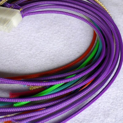 Paars Pet Gevlochten Draad Mouw 3 4 6 8 10 25Mm Strakke Hoge Dichtheid Geïsoleerde Kabel Bescherming Uitbreidbaar Enkele kleur