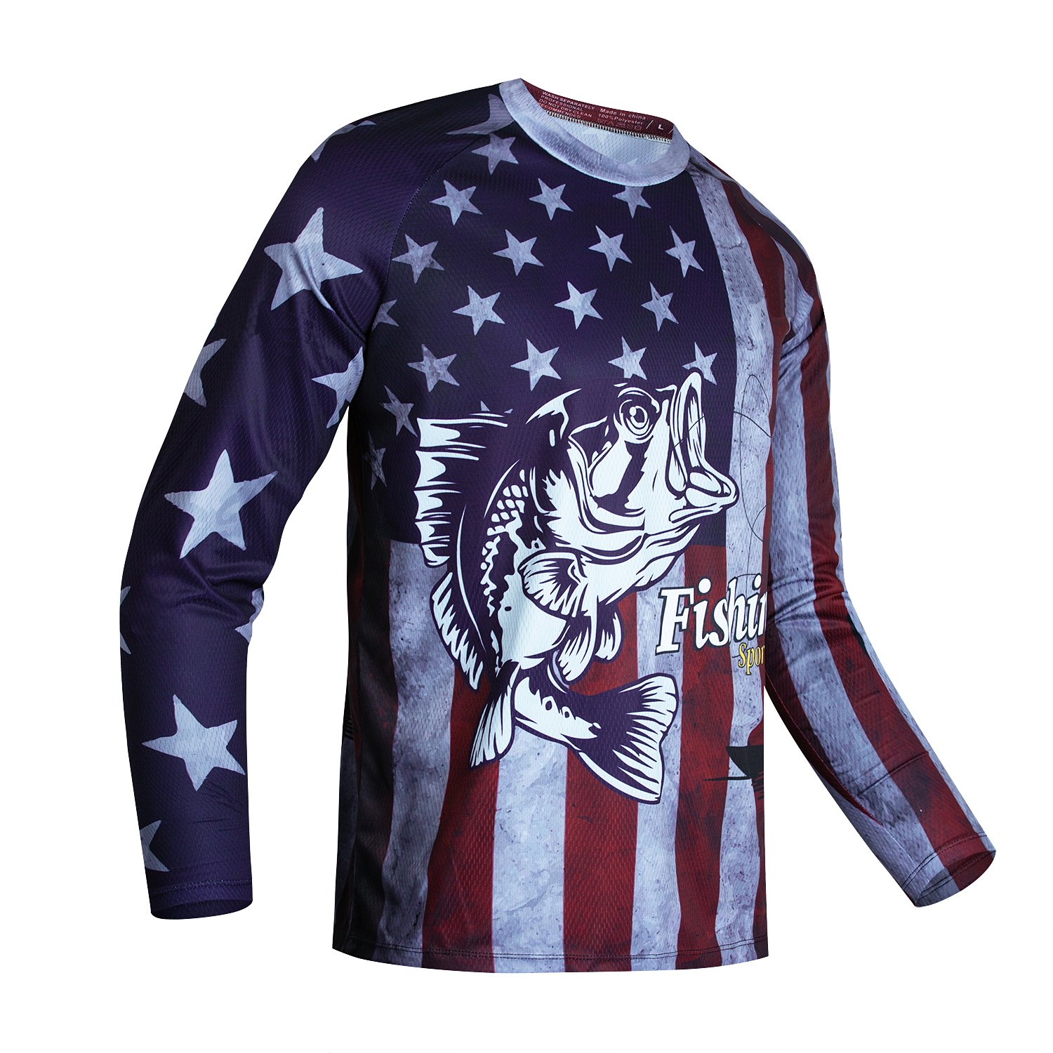 Camisa de pesca 2024 para hombre, ropa de pesca al aire libre de verano, camisas informales con estampado de pescado de manga larga y protección solar, camisas de pesca Anti-UV: M / Castaño