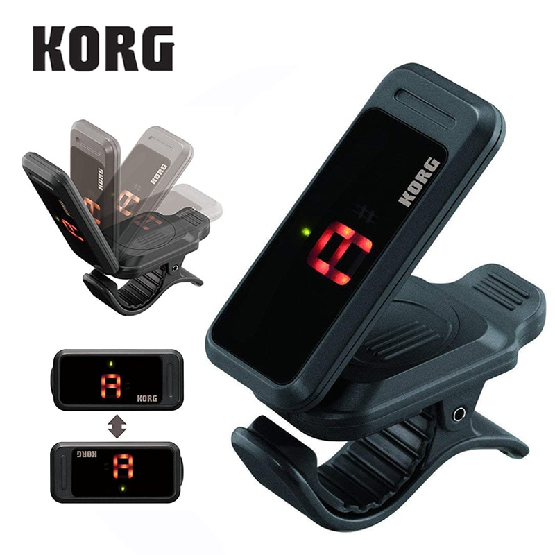 Korg pitchclip pc -1 pc-2 pc1 pc2 ultrabærbar lavprofils gitartuner kromatisk tuner - ultrabærbar - kan enkelt brettes