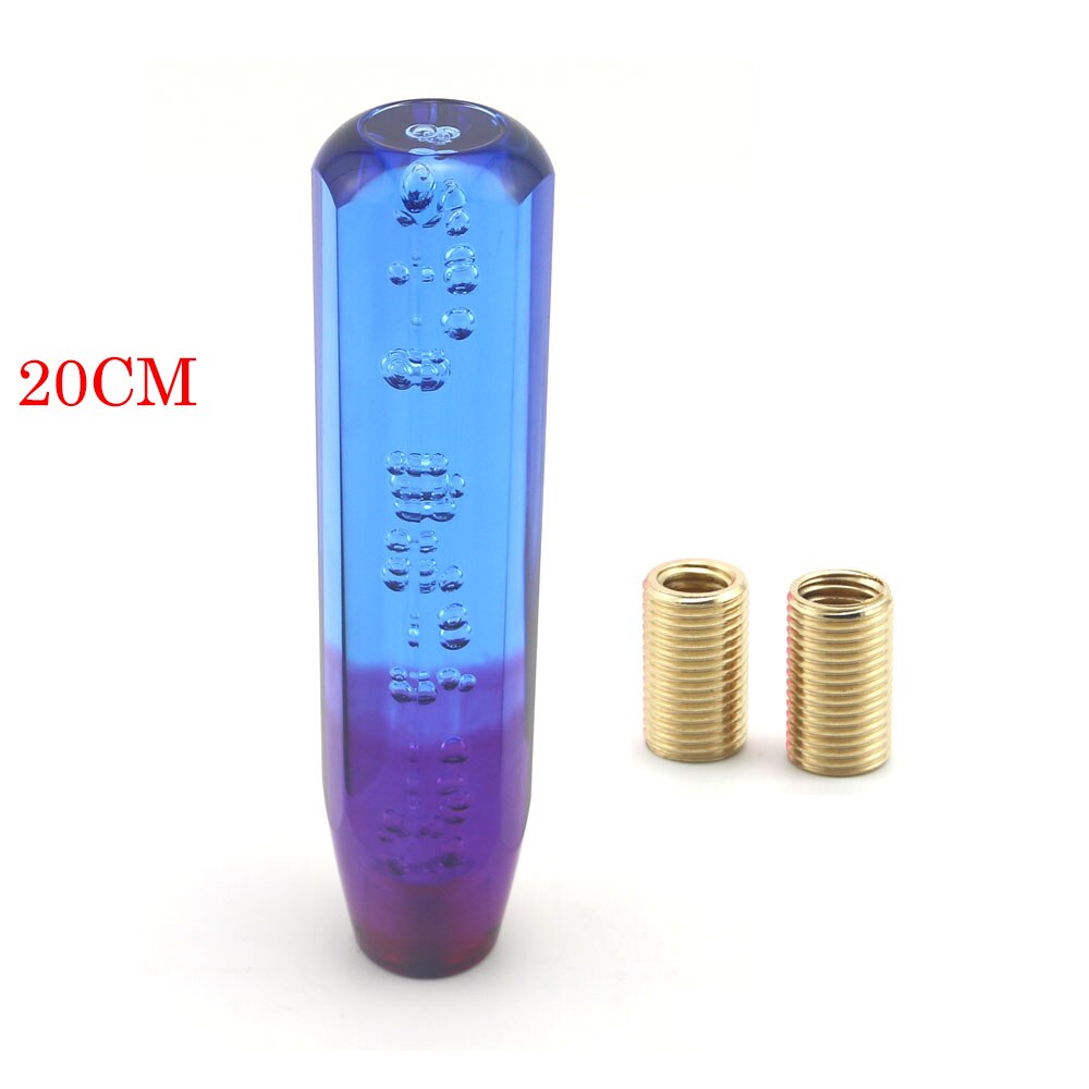 Car Manual Shift Knob Gear Shifter Head Shift Knob Stick Crystal Transparent Bubble Purple Blue Throw Gear Shifter 15CM 20CM: blue 20cm
