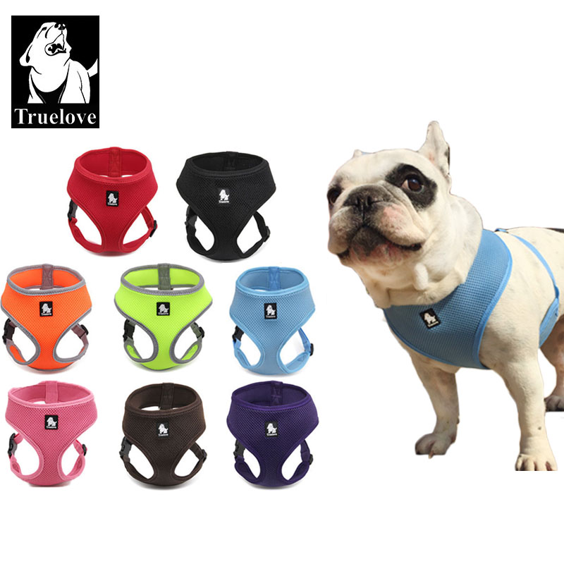 Truelove Puppy Cat Pet Dog Harness Breathable Mesh Nylon dog Harness Strap Soft Walk Vest Collar For Small Medium Size Dog Pets