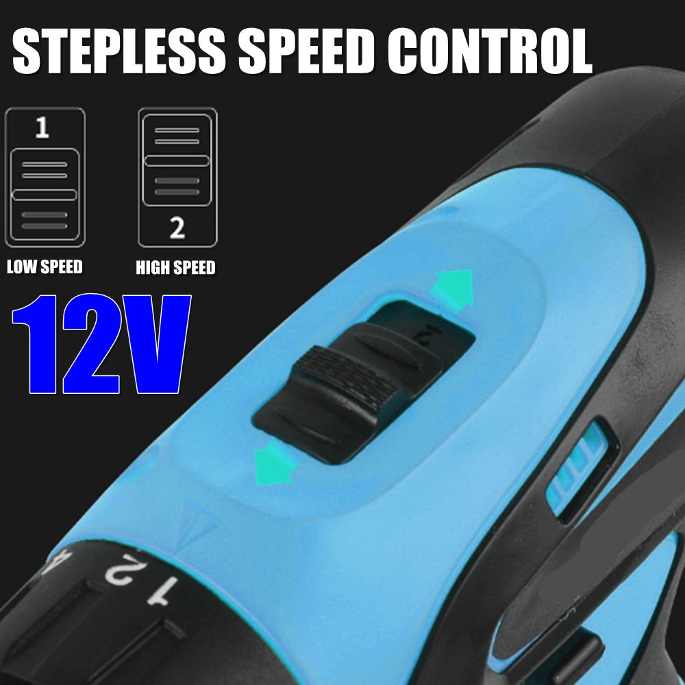 12V 90Nm Mini Electric Drill Screwdriver 2 Speed with LED Light Cordless Drill for Bosch 12V Battery DIY Power Tool