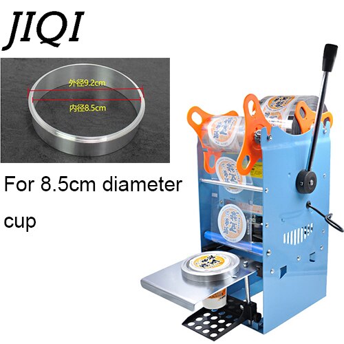 JIQI Manual Handle cups sealing machine hand electric drink sealer pressure lid sealing maker Bubble milk tea shop closure Cup: for 8.5cm cup