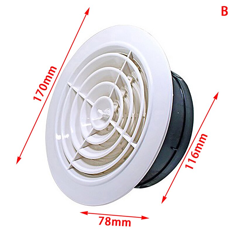 Air Outlets 1 Piece Adjustable Vent Hood Round Duct Ceiling Wall Holes Ventilation Grille Shutters Kitchen Bathroom Air Outlets: B3