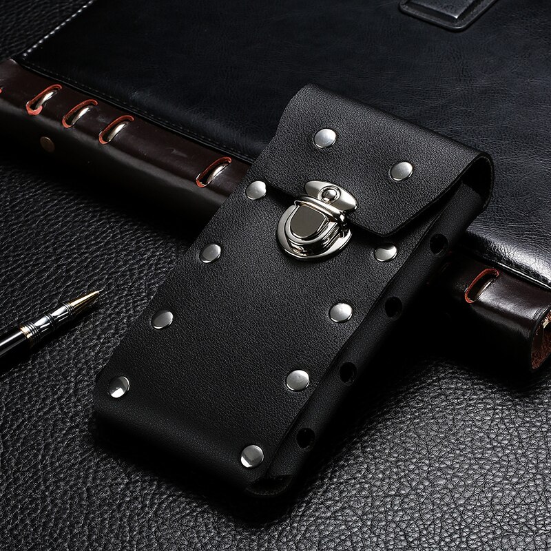 Universal Phone Pouch For iPhone X 10 8 7 6 6S Plus Xr Xs Max Bag Belt Clip Holster Leather Case With Card Cell Phone Purse