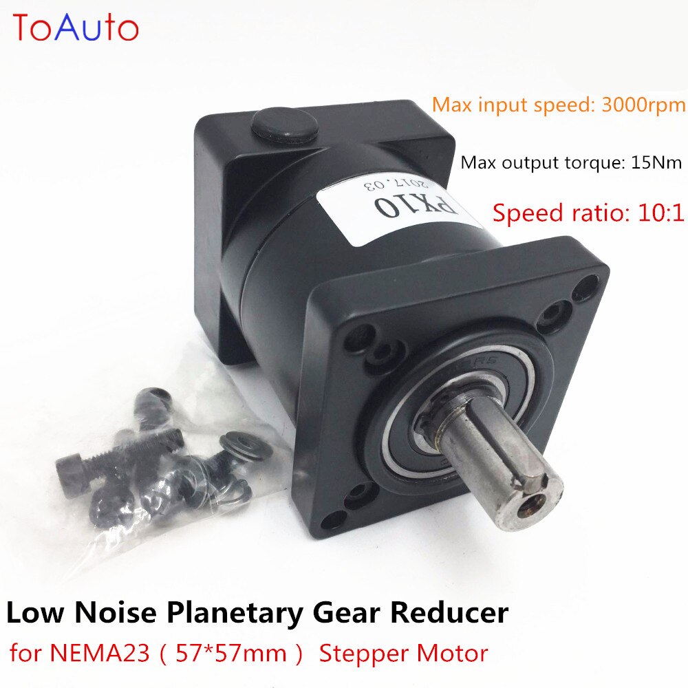 Speed Ratio 10:1 Planetary Reducer Input 3000rpm High Precision Planetary Gearbox for NEMA23 Stepper Motor
