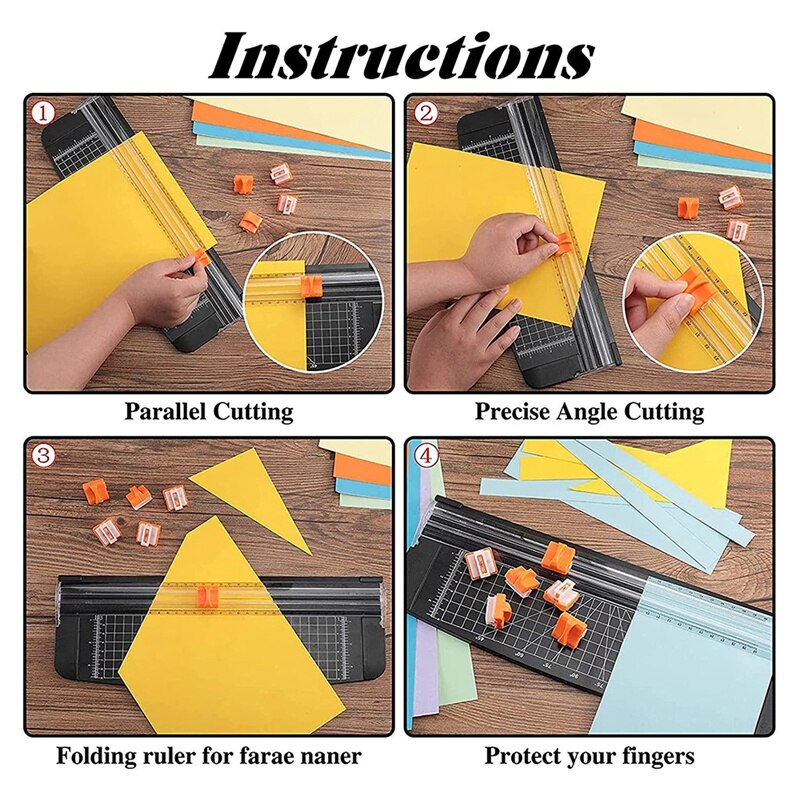 6 Pcs Paper Trimmer Replacement Blades Paper Cutter Blades Craft Paper Cutting Replacement Blades for A4 Paper Cutter