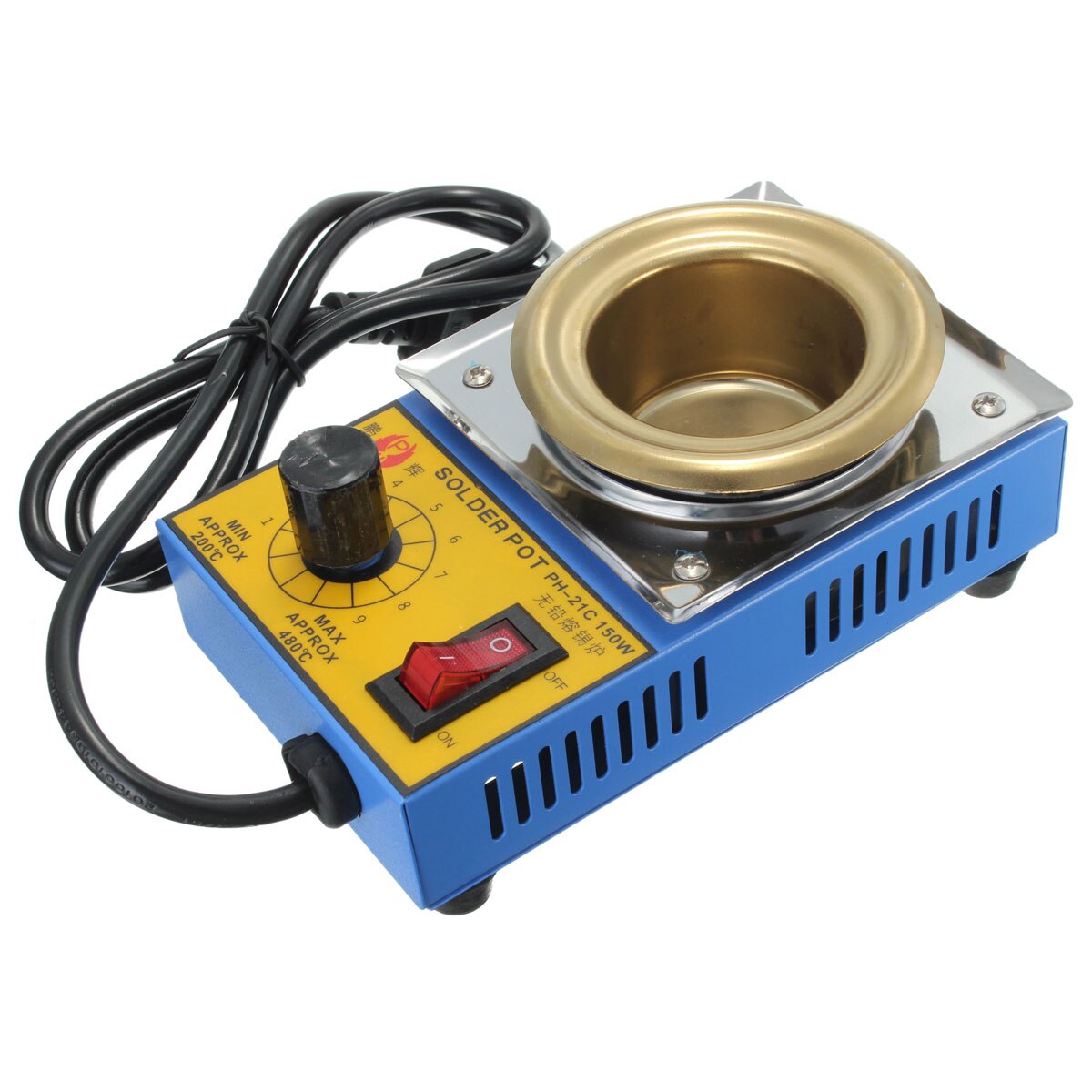 220V 150W 50mm Soldering Desoldering Stainless Steel Plate Solder Pot Desoldering Bath 200-480°C Electric Soldering Irons