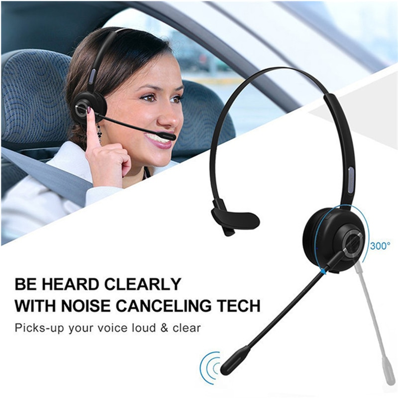 BH-M97 Bluetooth casque sans fil V5.0 avec Micphone mains libres appel écouteur Base de charge pour Center bureau Skype camion pilote