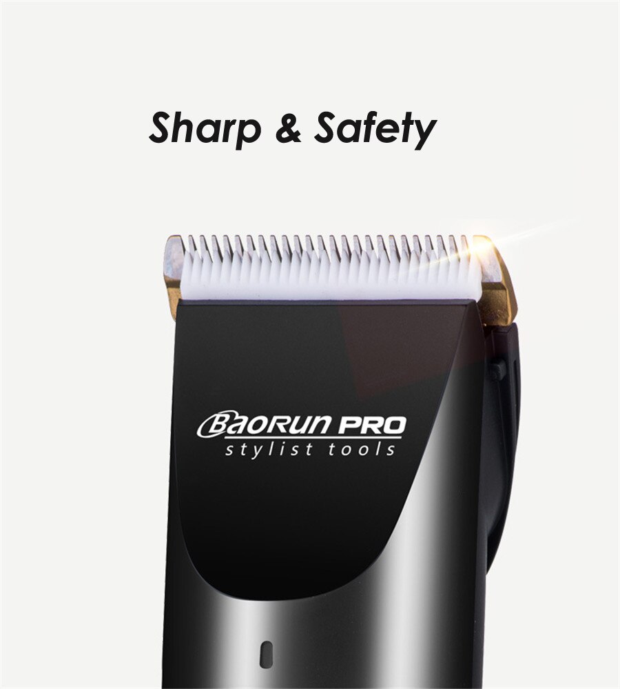 hair clipper rechargeable trimmer lithium battery Titanium blade cutter adjustable comb Fine-tuning 100-240V