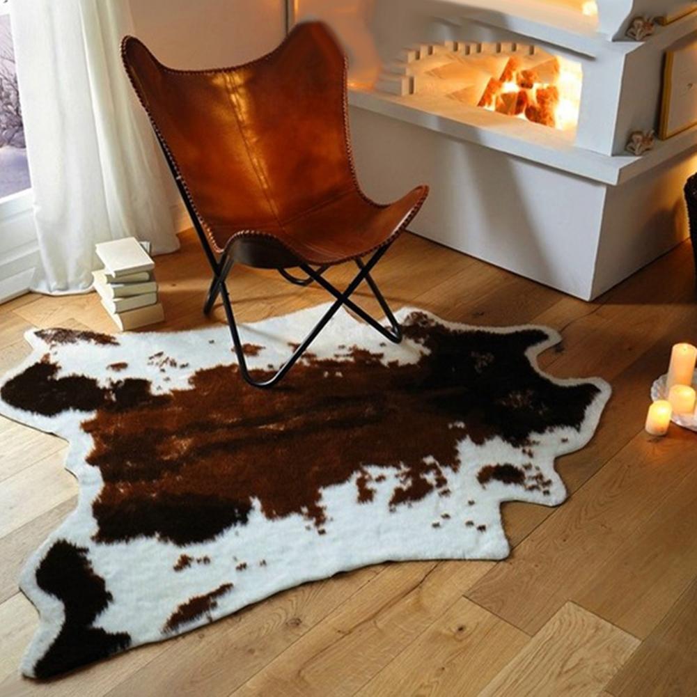 Ko dyr print tæppe stol kaste tæppe skridsikker stue lounge mat indretning