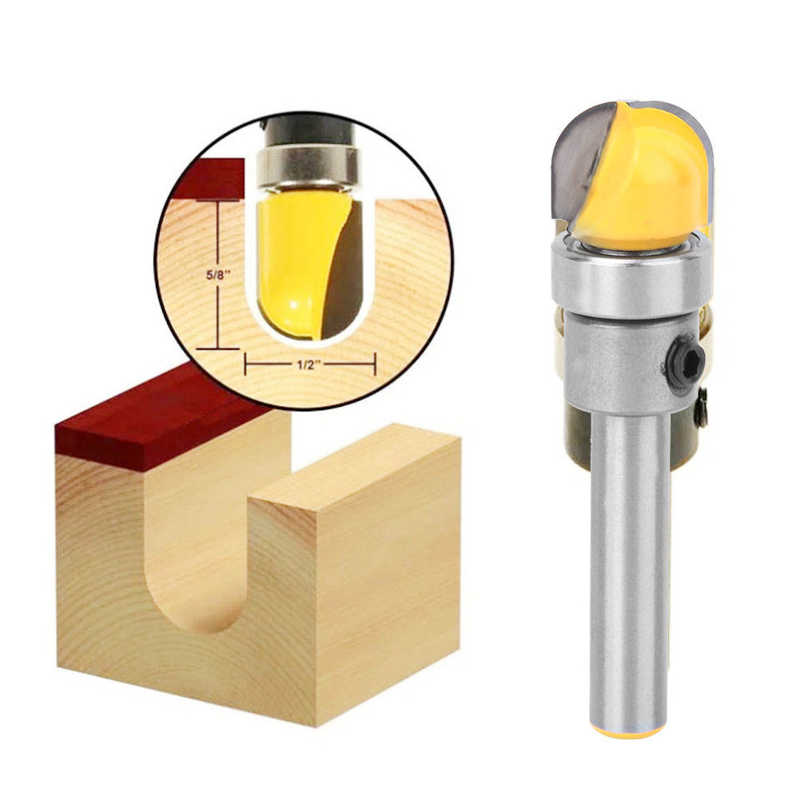 1/4" Shank Ball Round Nose Template Router Bit Woodworking Milling Cutter 1/4*5/8 Milling Wood Cutter