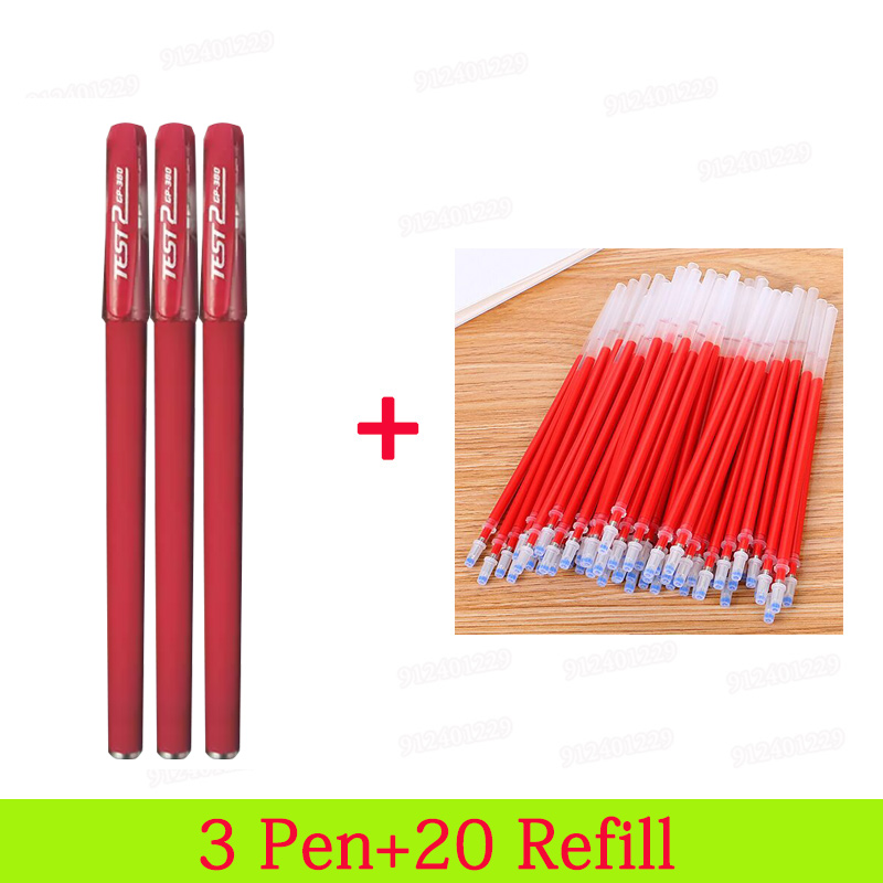 Lot Black Red Blue Signature Neutral Pen Rod Business Office Write Student Stationery Exam Replaceable Refill Ball-Point Pen