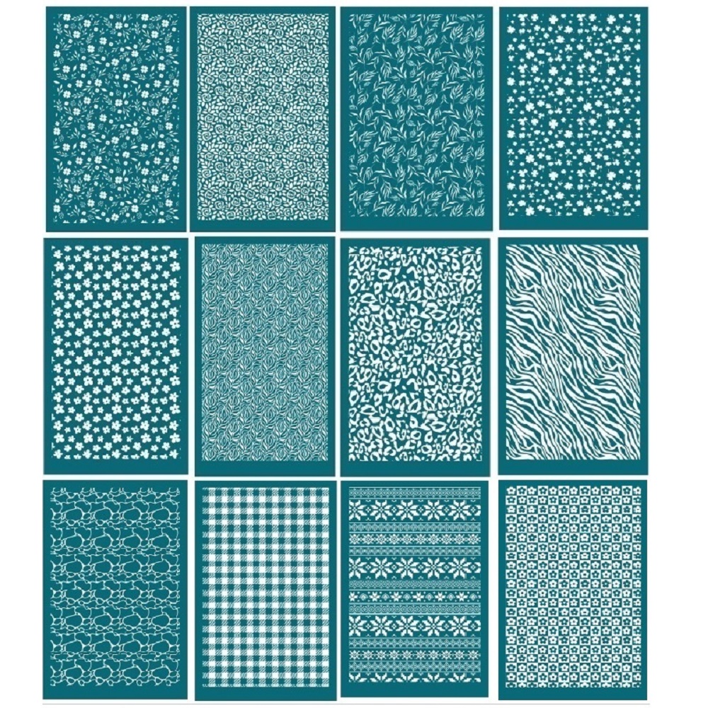 9x15 cmNuovo kit di stampa serigrafica riutilizzabile per serigrafia per la stampa su gioielli in argilla Orecchini in argilla stampino in argilla polimerica
