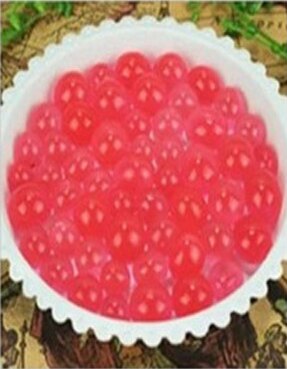 1000 st vattenpärlor gelé frukt orbiz pärla form mjuk kristall magisk boll bröllop hem prydnad växt odla dekoration: Liten röd