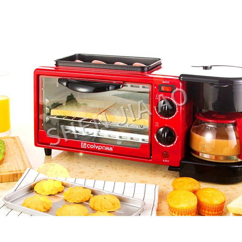 3 in 1 Multifunctional Breakfast Machine Coffee Maker Oven Roaster Machine Home Automatic Breakfast Maker Bread Maker Milk