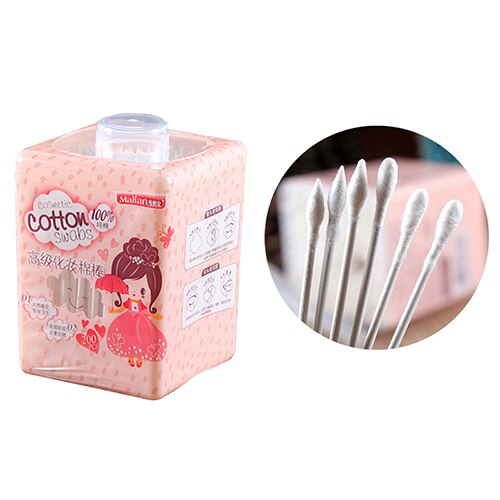 200Pcs Pointed Handy Cotton Swabs Women Health Make Up Q Tip Cotton Wabs Cosmetic Beauty Swabs Ear Clean