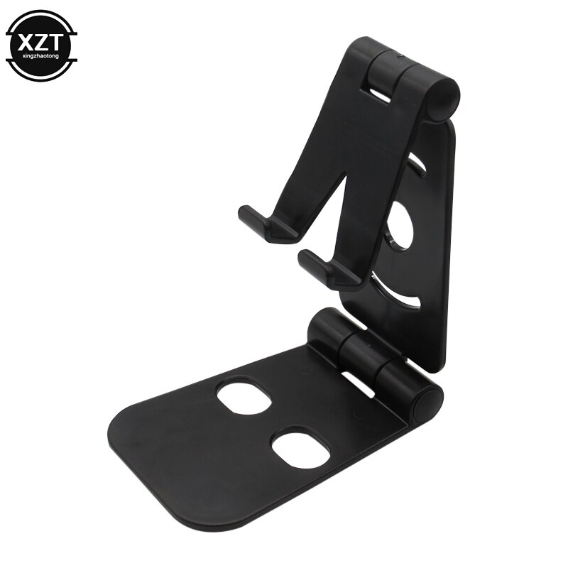 Suporte universal de celulares para iphone, suporte dobrável para celulares iphone xs xr 8x7 6 e samsung galaxy s10 s9 s8 mesa suporte da tablet: Black