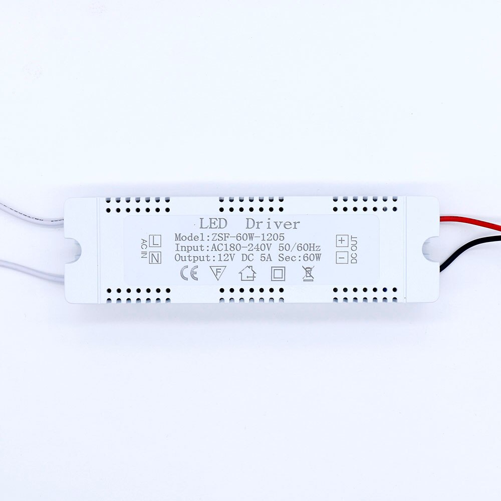 DC12V 6W 12W 24W 36W 48W 60W Led Verlichting Transformers 180-240V led Driver 12V Voeding 12V Voor Led Strip Verlichting 5A Adapter: New 12V 5A 60W