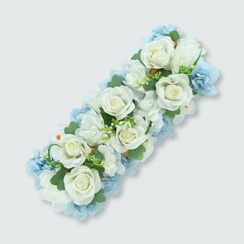 54X23Cm Kunstmatige Roos Streep Bloemstuk Bos Serie Decoratie Bruiloft Scène Scène Kunstmatige Roos Arrangement
