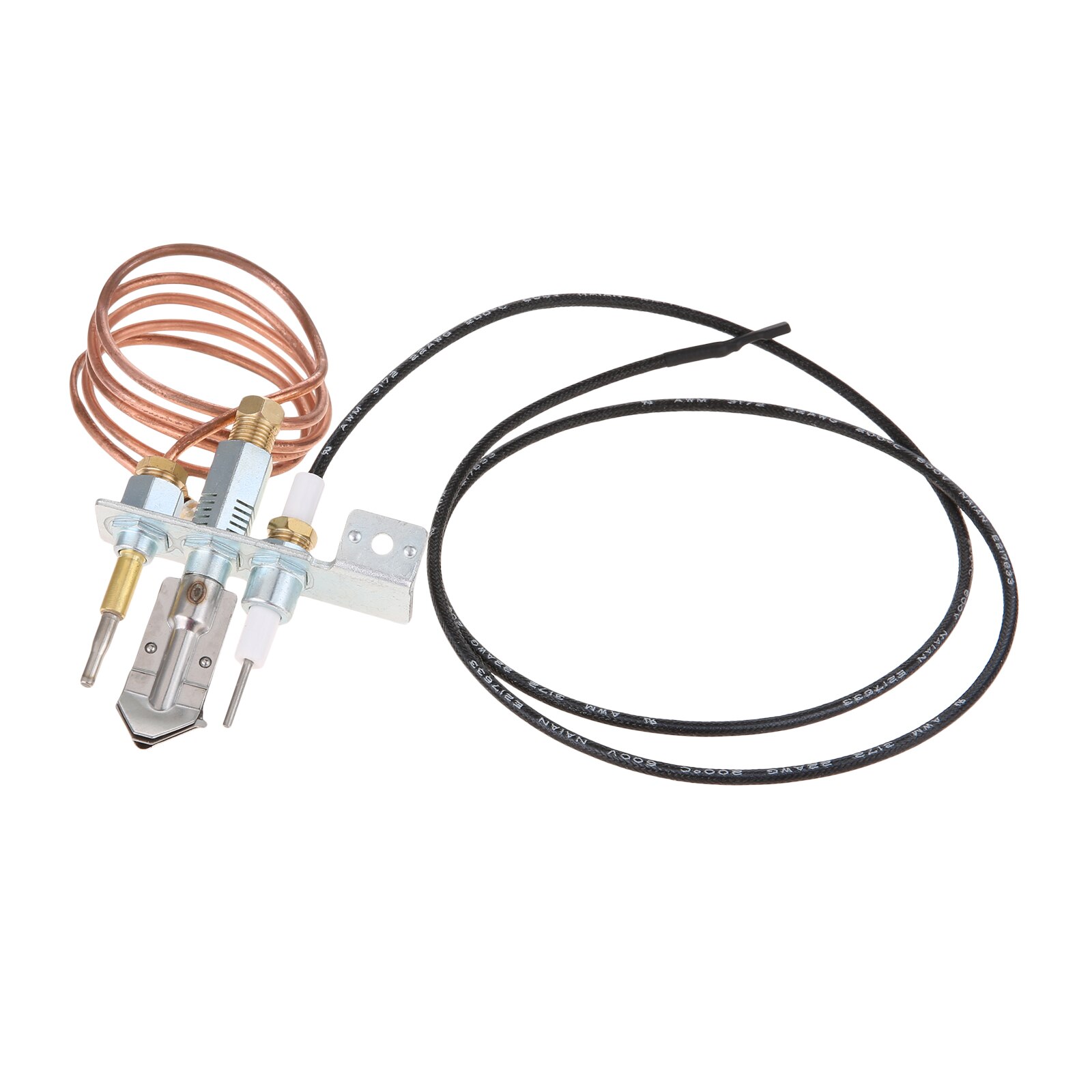 Fireplace Gas Water Heater Parts with Thermocouple and Igintion 900mm Pilot Burner Kit for Fireplace/Thermocouple End M9x1