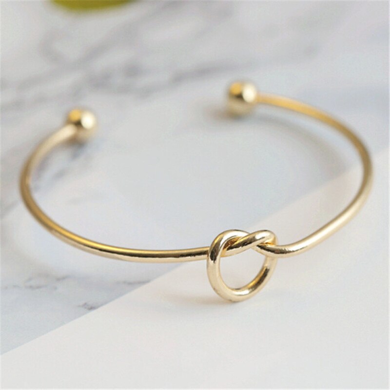 Gouden Kleur Geopend Armband Voor Vrouwen Mode-sieraden: Default Title