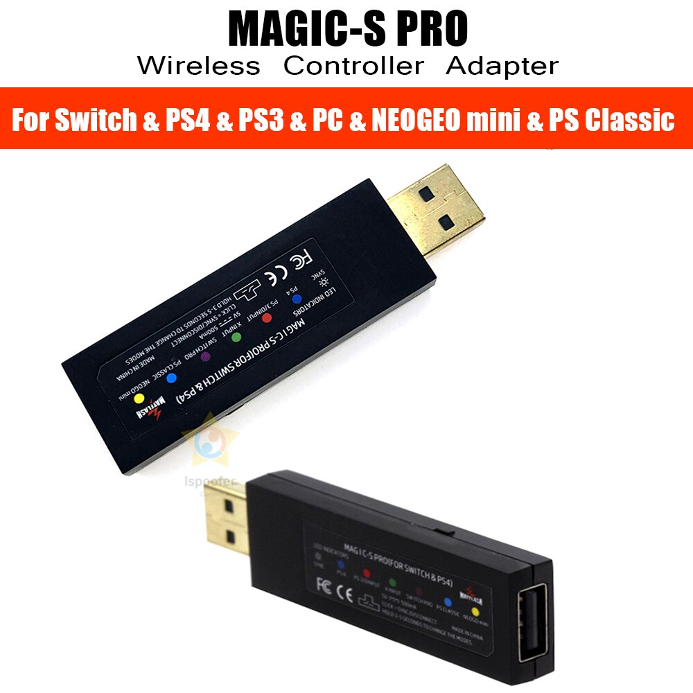 MayFlash MAGIC-S PRO Wireless Controller Adapter for Nintend Switch/for PS4/for PS3/for NEOGEO mini/for PS Classic
