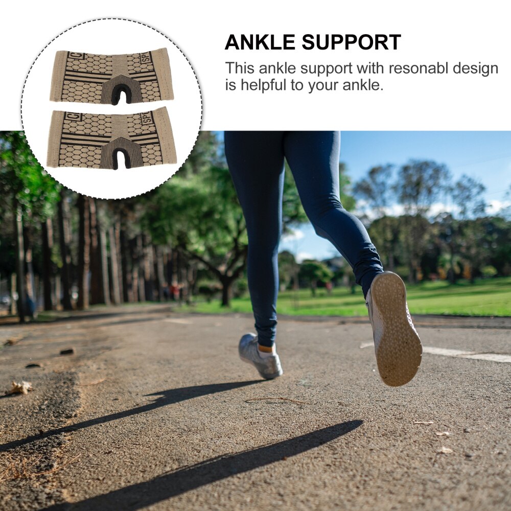 2 Stuks Man Vrouw Mode Sport Enkel Protector Gebreide Enkel Zorg Mouw Voor Oefenen Running Fitness Basketbal (Gratis Size ski