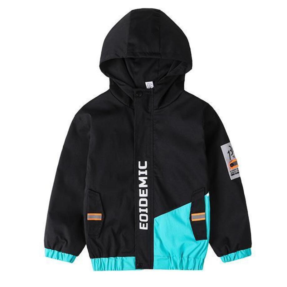 Hoodend Boys Coat Spring Autumn Children Outwear Tops Teenagers Clothes Matching Jackets Boy Kids 3-12Years Old