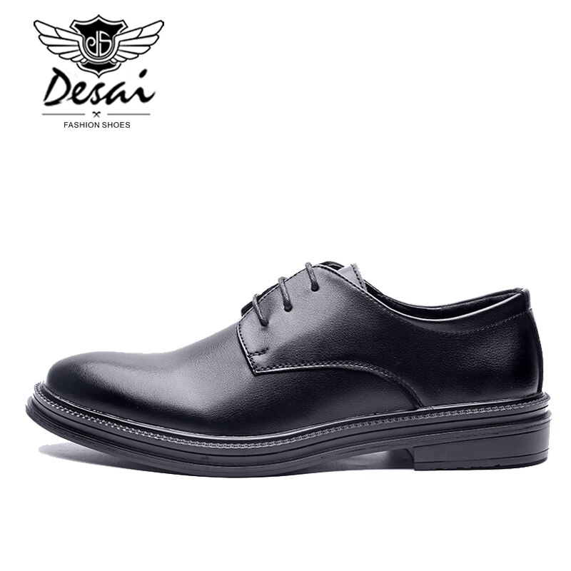 DESAI pointue hommes chaussures décontractées affaires Simple et confortable en cuir véritable chaussures homme fête robe chaussures