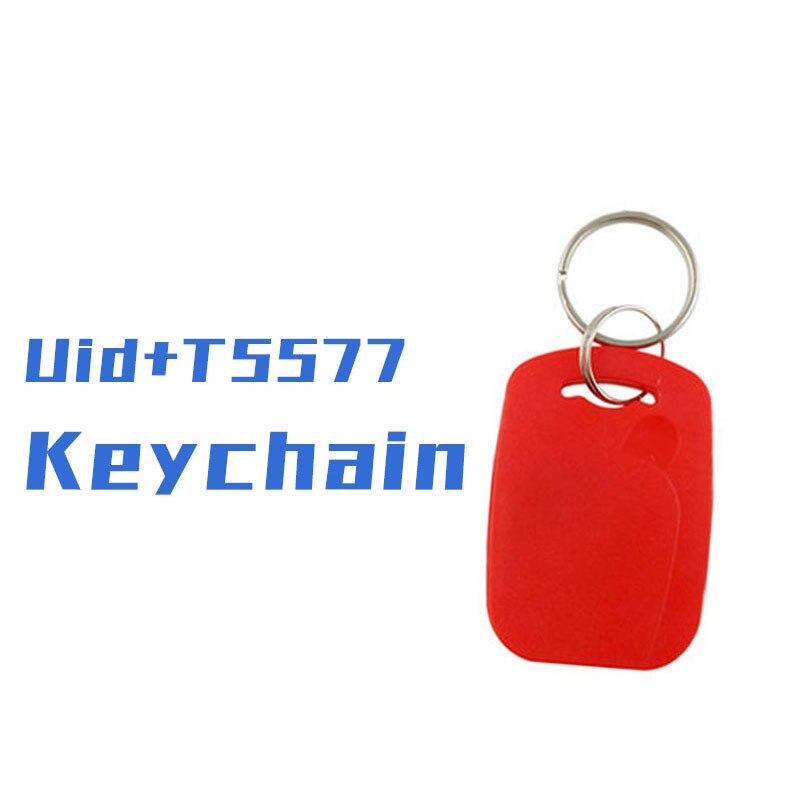 50/100pcs IC+ID Frequency RFID Keyfob 125KHZ T5577 EM4305 Access Card 13.56MHZ UID Rewritable Composite Key Dual Chip Tag: 100PCS-red