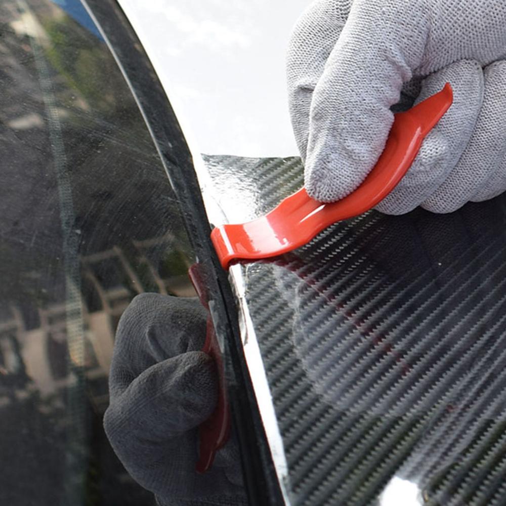 2 uds herramienta para enjugador de tinte de parabrisas Edge Reach, raspador de película, aplicador de vinilo para coche, herramientas, escobilla de goma roja Mini Go Corner 2A30