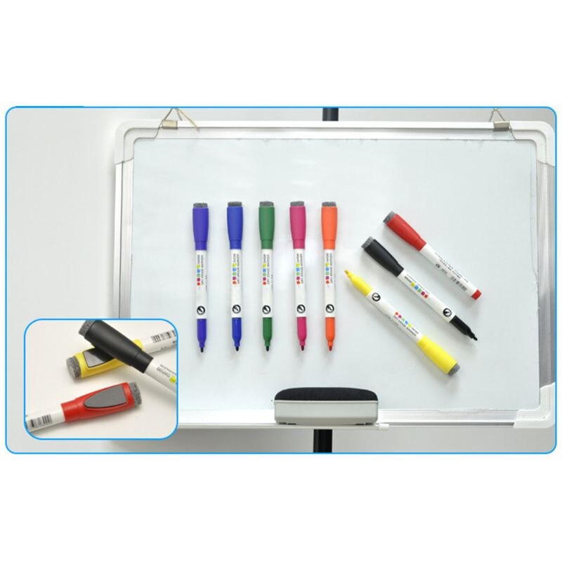8 Kleuren Magnetische Whiteboard Marker Pennen Met Gum Uitwisbare Fine Nib Office Schoolbenodigdheden